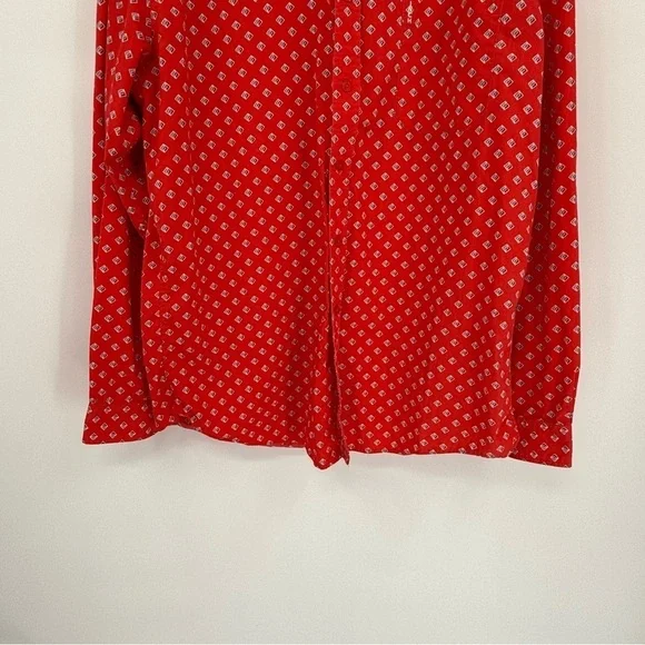 Cinch Red Geo Print Rodeo Western Button Front Shirt Mens Size XL Long Sleeves - Picture 4 of 9